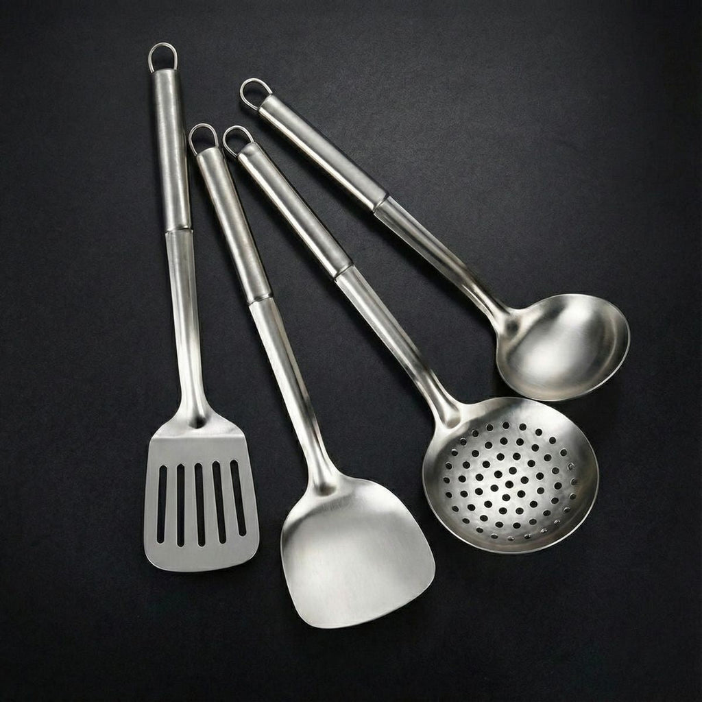 Hand-Hammered Titanium Pan & Sauté Set with Walnut Board and Utensils