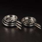 Hand-Hammered Titanium Frying Pan Bundle with 2 Lids (5 Sizes, 8–12 Inch)