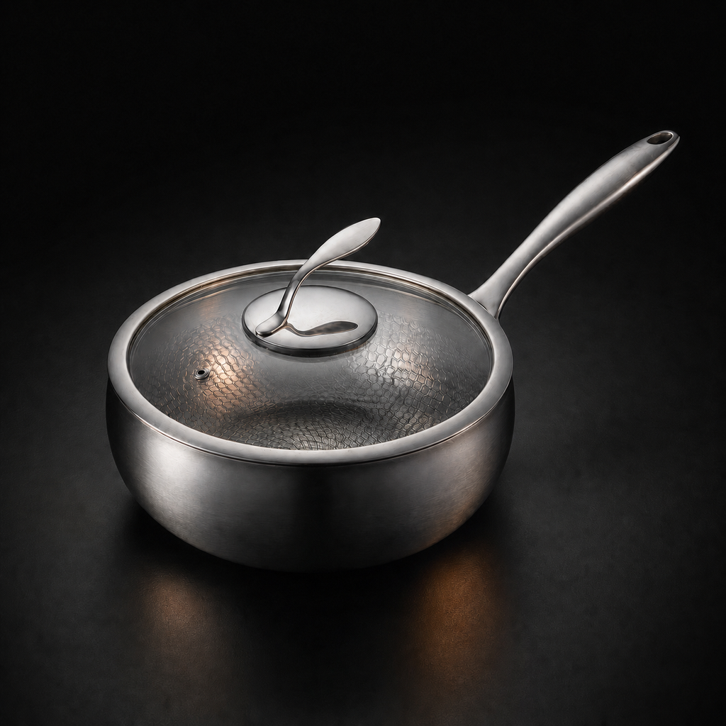 Hand-Hammered Titanium Sauté Pan