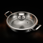 Hand-Hammered Titanium Pan with Two Handles