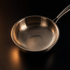 Hand-Hammered Titanium Wok Pan with Flat Base