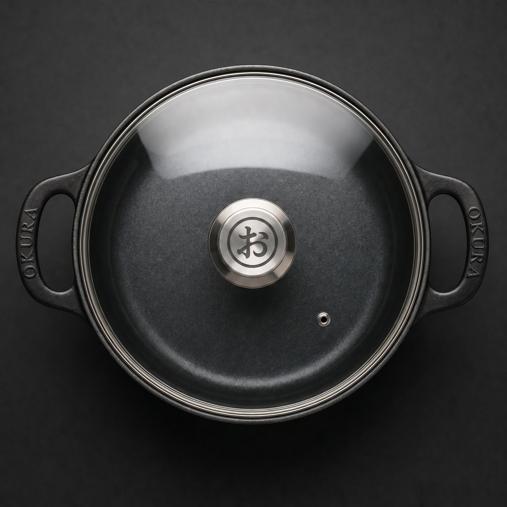 Cast Iron Casserole Pan with Glass Lid