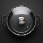 Cast Iron Casserole Pan with Glass Lid