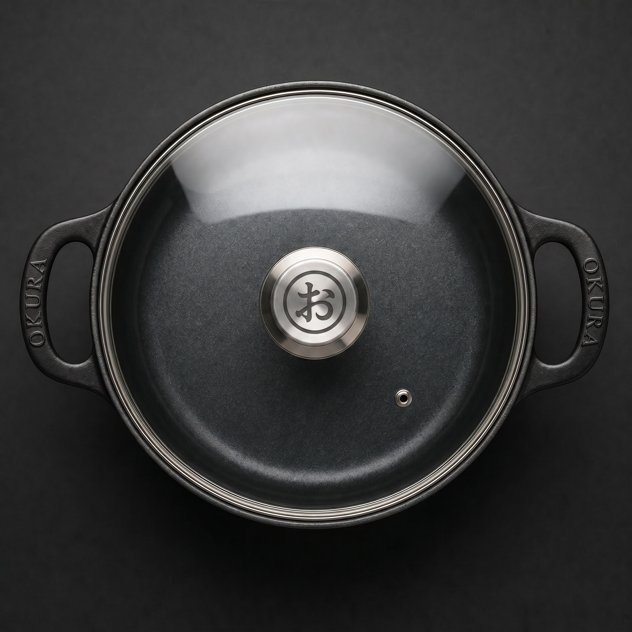 Cast Iron Casserole Pan with Glass Lid