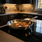 Hand-Hammered Titanium Frying Pan Bundle with 2 Lids (5 Sizes, 8–12 Inch)