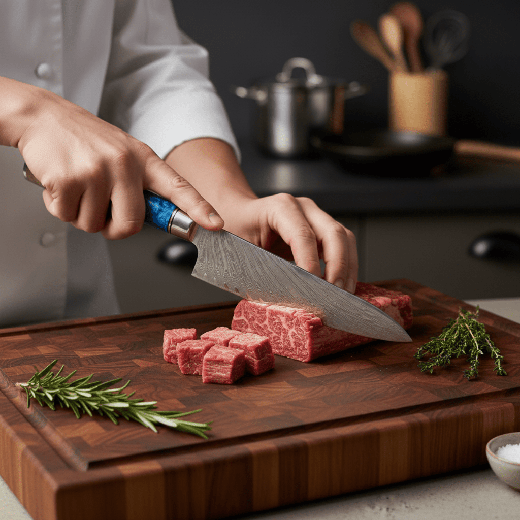 Japanese-Style Hammered Chef’s Knife – 7.9 inch (20 cm) Precision Blade